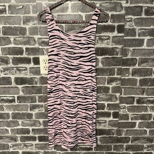 NWT Shady Lady sleep dress pink black zebra print